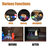 Large Capacity Auto Multiuse Tools Storage Bag Car Trunk Organizer Box Stowing Tidying Leather Folding For Emergency Storage Box