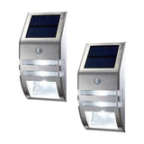 Solar Powered Hallway Induction Light Waterproof Rust Proof LED Stainless Steel PIR Human Motion Sensor Step Hallway Wall Light