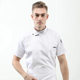 Unisex Chef Jacket Short/Long Sleeve Men Women Crossover Cook Coat Restaurant Waiter Uniform Kitchen Baker Wear