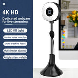 With Microphone Webcam 4K 2K 1080P Full HD Web Camera USB Web Cam For PC Computer YouTube Live Broadcast Video Mini Camera 4K 2K