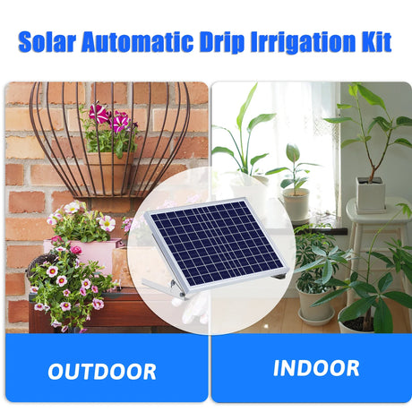 Solar Automatic Drip Irrigation Kit 7 Timing Modes 30 Watering Modes 98.42FT Automatic Watering Irrigation System Set for Garden