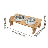 Double And Food Bowls Feeder & Stainless For Elevated Dogs Raised Supplies Cat Watering Steel Stand With Feeding Tall