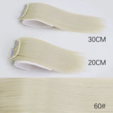 AZQUEEN Synthetic 20cm/30cm Invisible Straight Pads Clip In One Piece Hair Extension Top Side Cover Fluffy Hairpiece For Women