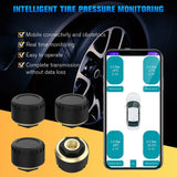 Car TPMS Tire Pressure Monitoring System Bluetooth 5.0 Mobile Phone Display Motorcycle Car Tyre Pressure Sensor for lOS Android