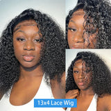 13x4 Deep Wave Lace Front Bob Wig 180 Density Human Hair Wigs 4X4 Remy Short Bob Wig Water Wave Lace Frontal Wigs For Women