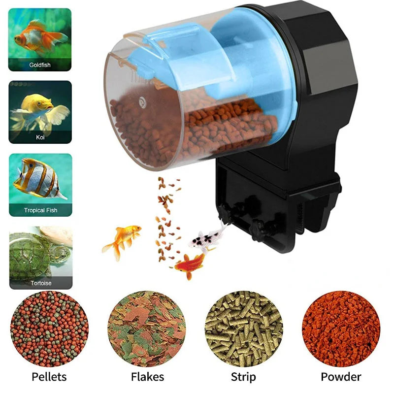 Automatic fish tank feeder intelligent timing automatic feeder aquarium goldfish feeder large capacity fish aquarium feeder