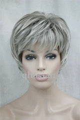 7Color Ladies Straight Women Short Brown Blonde Grey Natural Hair Wig