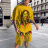 Summer Men's Tracksuit Bob Marley Reggae Music T-Shirt Shorts Set Casual Suit Fashion Outfit Male Oversized Streetwear One Love