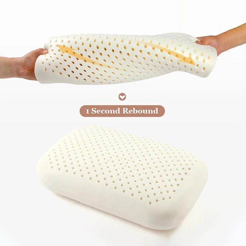 JFLEGAL Latex Pillow Natural Rubber Odorless Neck Pillow Sleep Does Not Collapse 85% Natural Travesseiro Latex Almohada Oreiller