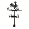 1pc Rooster Cock Weathervane Silhouette Art Black Metal Chicke Wind Vanes Outdoors Decorations Garden For Roof Yard Building