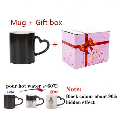 Personalised Magic Mugs Custom Colour Changing Cup Heat Activated Any Image Photo Or Text Printed On Mug Dad Mothers Day Gift