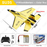 RC Plane SU35 2.4G With LED Lights Aircraft Remote Control Flying Model Glider EPP Foam Toys Airplane For Children Gifts