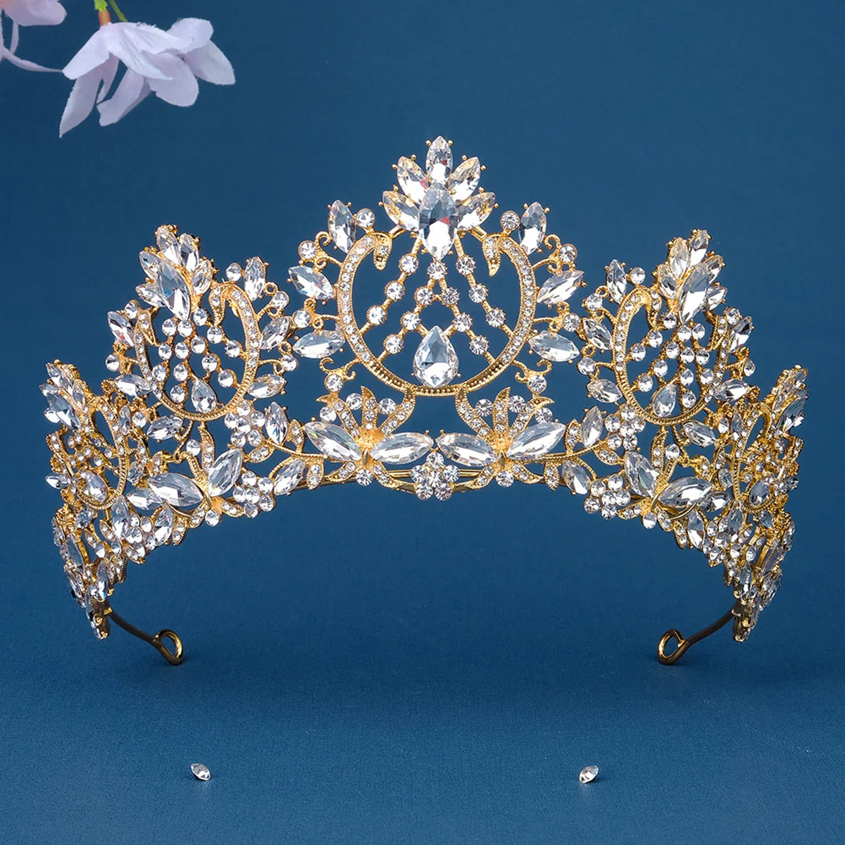 Rhinestone Tiaras and Crowns Crystal Bridal Wedding Hair Jewelry for Women Hair Accessories Party Bride Headpiece Bridesmaid