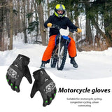 Touchscreen Motorcycle Gloves For Men Winter Windproof Protective Snowmobile Gloves Motorcycle Riding Mittens Cold Weather Gear