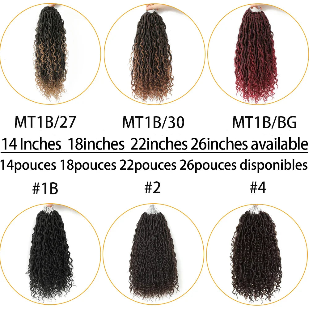 Synthetic Crochet Braids Hair Passion Twist River Goddess Braiding Hair Extension Ombre Brown Faux Locs With Curly Hair X-TRESS