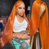 Ginger Orange 13x6 Lace Front Wigs Human Hair Bone Straight 13x4 4×4 Human Hair Lace Frontal Wigs Transparent Lace Wig For Women