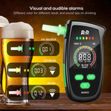 R&D RD900 New Digital Breath Alcohol Tester Mini Professional Police Alcohol Tester Breath Drunk Driving Analyzer LCD Screen