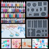 Epoxy Resin Accessories Kit With 3 Layers Box Filling Sequins Powder Metallic Foil Flakes Dried Flowers for DIY Jewelry Making