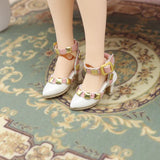 2.3cm*1cm Doll Shoes Ob24 22 Doll Noble Bow High Heels With Button For Blythes Licca Azones Ob24 Ob22 Fr Doll Body