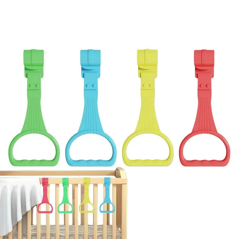 Playpen Pull Up Rings Baby Stand Up Rings Crib Pull Rings Baby Walking 4pcs Comfortable And Practical Baby Bed Stand Up Rings