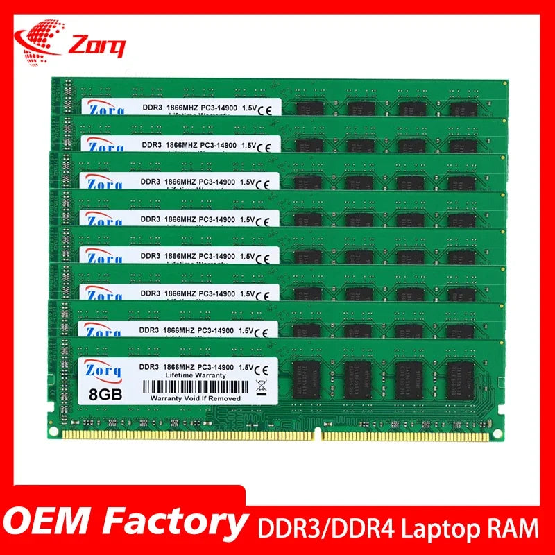 10PCS DDR2 DDR3 DDR4 RAM PC 4GB 8GB 16GB 1600Mhz 240 Pins PC3-10600S 2666 UDIMM Desktop RAM  3200mhz NON ECC Memoria ram