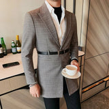 High Quality Fashion All Fashion Casual Solid Color Handsome Smart Casual  Four Seasons  Blazers  Polyester  Single Breasted