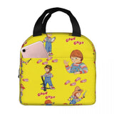 He Wants You For A Best Friend Chucky Lunch Bags Horror Portable Insulated Cooler Child's Play Thermal Picnic Work Lunch Box