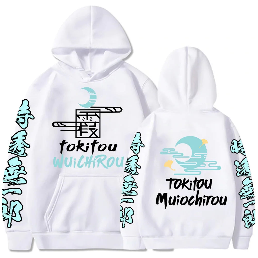 New Funny Japan Anime Demon Slayer Women Hoodies Plus Size Sweatshirt Harajuku Muichiro Tokito Printed Hooded Girl Pullover