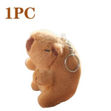 1-20PCS Cartoon Capybara Pendant Plush Toy Doll Bag Hanging Ornament Cute Kapila Keychain Doll Desktop Doll Ornament Car Pendant