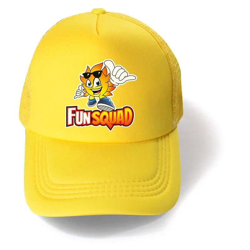 Fashion New Fun Squad Cartoon Kids Adjustable Baseball Cap Children Boys Girls Mesh Hat Baby Sun Hat