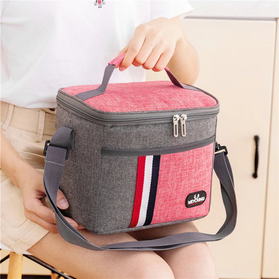 8L Insulated Lunch Bag Cooler Bag Thermal Bag Portable Lunch Box Ice Pack Tote Food Picnic Bags Lunch Bags for Work Storage Bag