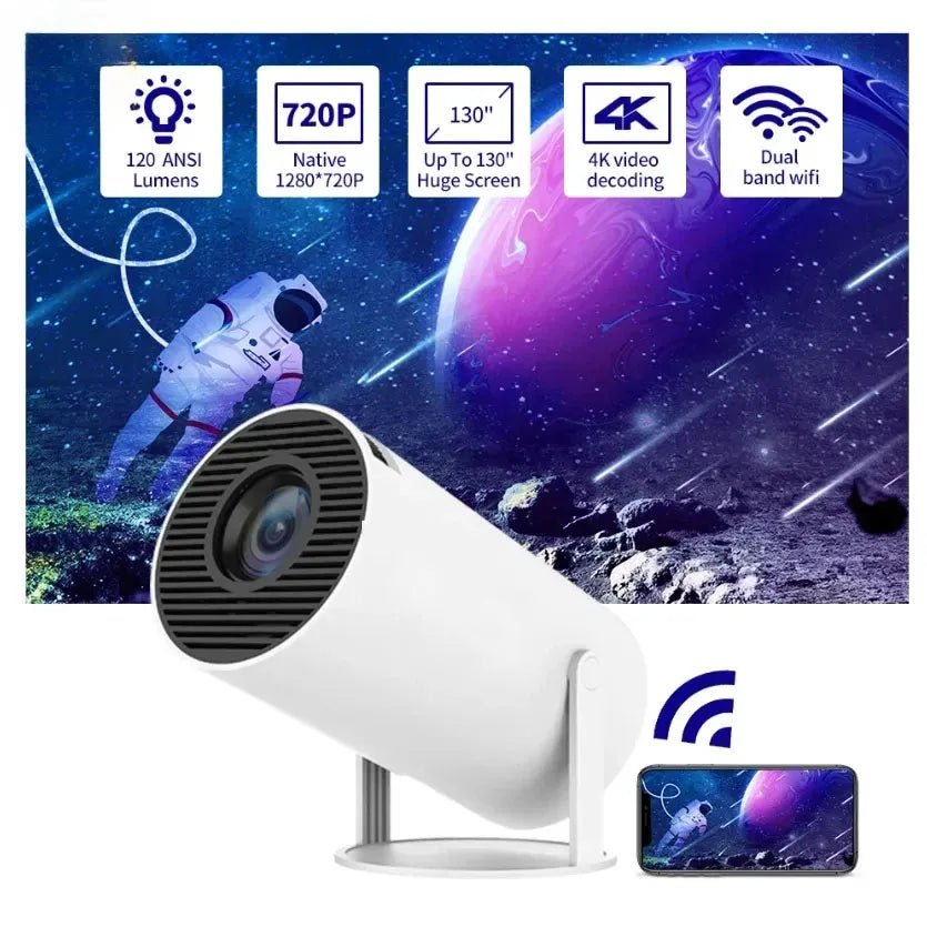 Xiaomi 2023 NEW 4K Android 11 Dual Wifi6 200 ANSI Allwinner H713 BT5.0 1080P 1280*720P Home Cinema Outdoor portable Projetor