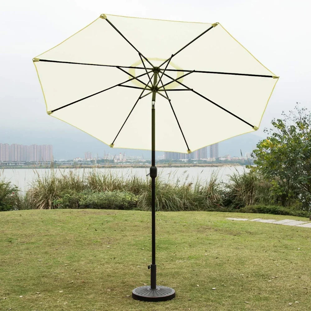 9' Patio Umbrella Outdoor Table Umbrella with 8 Sturdy Ribs