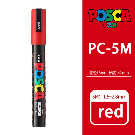 39 Colors Uni Posca PC-5M Paint Marker,1.8-2.5mm Medium Point Acrylic Painting Markers Pens Drawing Graffitti POP Advertising