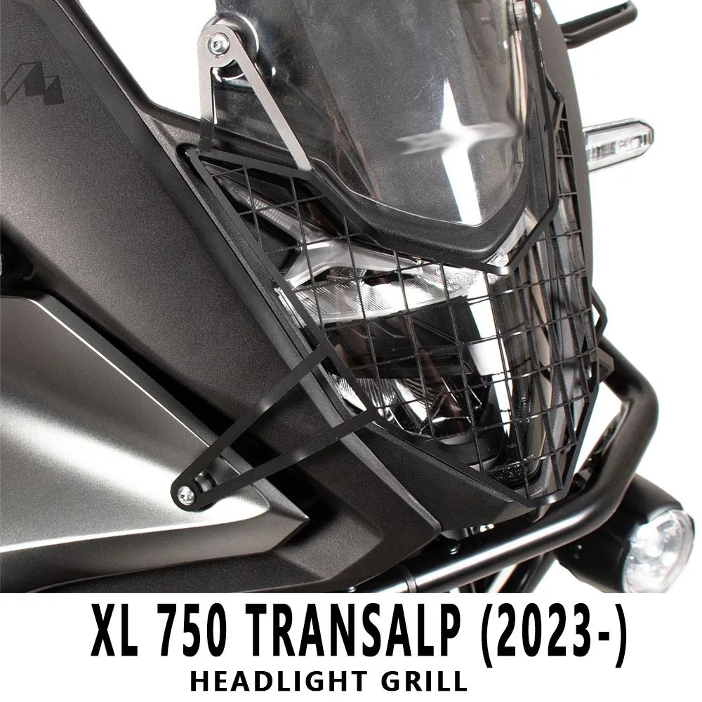 For HONDA XL750 XL 750 TRANSALP 2023- Headlight Guard Head Light Aluminum Grill Cover Protector