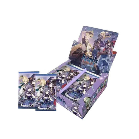 Genshin Impact Cards Anime TCG Game Collection Pack Booster Box Rare SSR Surrounding Table Toys For Family Children Gift