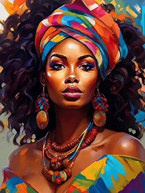 FULLCANG Diy 5D Diamond Painting New Collection African Woman Full Rhinestone Drill Mosaic Embroidery Poker Girl Picture FG2166