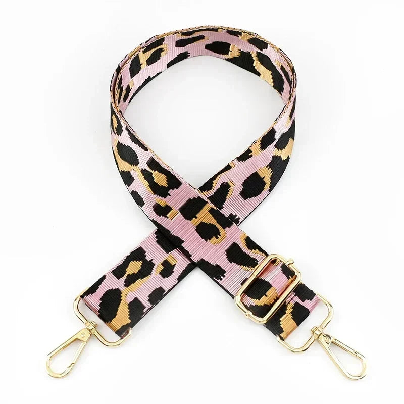 Deepeel Women 3.8cm Wide Colorful Bag Strap Band Leopard Shoulder Crossbody Straps Female Nylon Adjustable Bags Belt Accessory