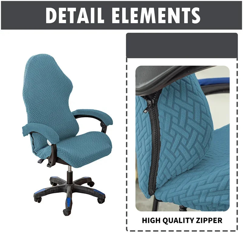 1 Set Spandex Office Chair Cover Elastic Gaming Chair Covers Jacquard Computer Chairs Slipcover Seat Case for Armchair Protector