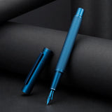 New Hongdian Dark Blue Forest Metal Fountain Pen Blue Nib EF/F/Bent Beautiful Tree Texture Excellent Writing Business Office Pen