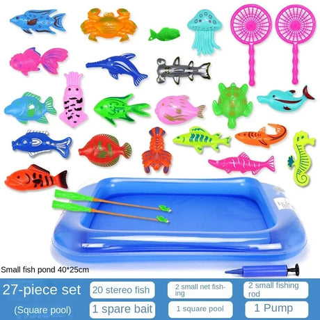 Fishing Toy Children Puzzle Boys And Girls Pool Set Of Magnetic Fishing Rod 2-Year-Old 3-Year-Old 4-Year-Old 5-Year