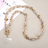 Fashion 120cm Telephone Strap Long Style Acrylic Slant Hanging Crossbody Phone Chain Women Anti-Loss Cellphone Jewelry Accessory