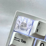 Cat Paw Clear Resin Keycap Mechanical Keyboard Computer Camer Backlit RGB Tiffany Transparent DIY Cherry Key cap Custom ESC WASD