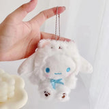 Sanrio Become A Bear Plush Keychain Cinnamoroll Anime Keychains Cute Girl 키링 Kawaii Room Decor Holiday Gifts Toys For Girls Baby