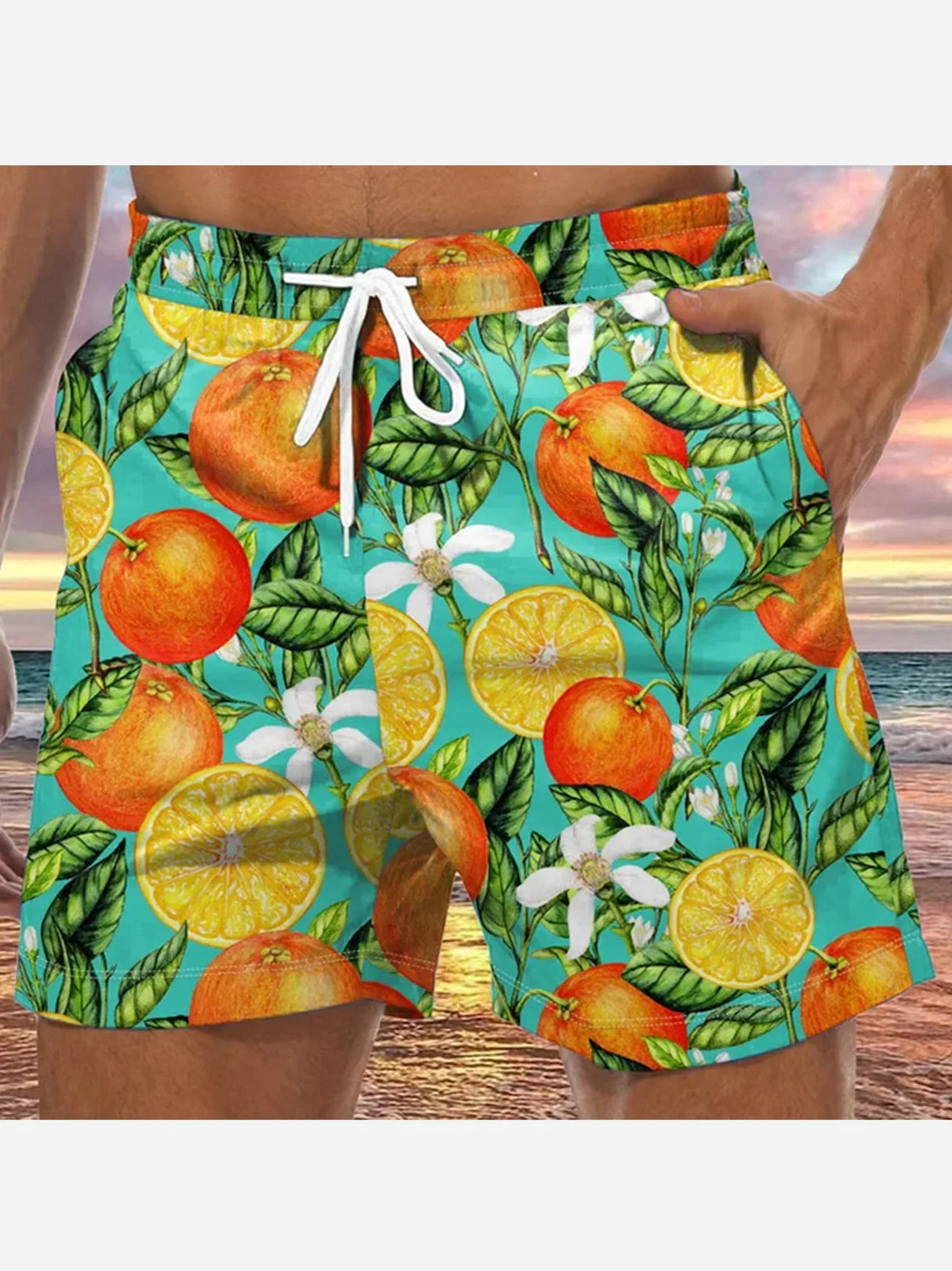 Men's Board Shorts Swim Shorts Swim Trunks Summer Shorts Beach Shorts Drawstring with Mesh lining Elastic Waist Graphic Prints