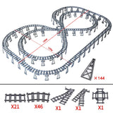 NEW City Trains Flexible Tracks Soft Straight Curved Rails Switch Building Block Creative Models Tailways Toys For Kids Gifts