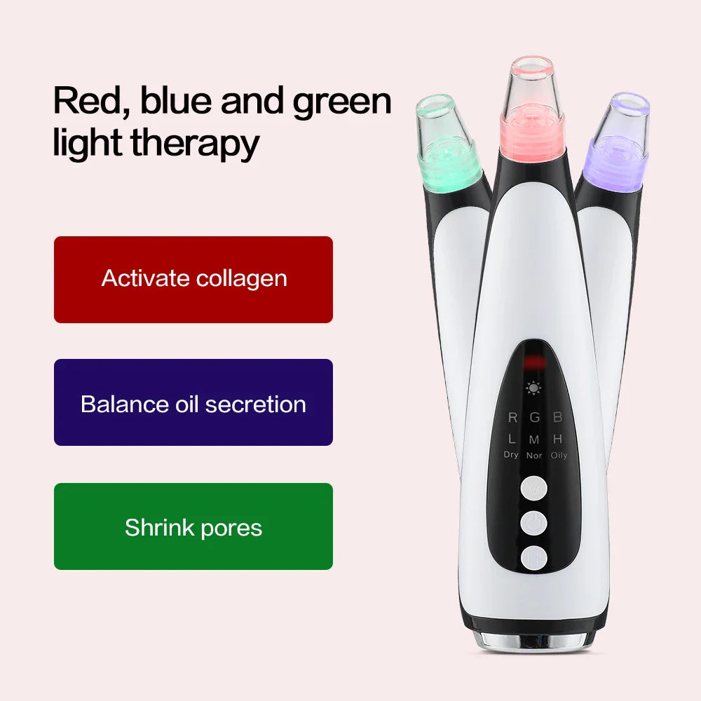 Vacuum Pore Cleaner Electric Blackhead Remover Acne Black Head Blemish Remove Exfoliating Cleansing Facial Beauty Instrument