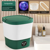 9L Tourist Portable Mini Washing Machine with Dryer Basket for Clothes Home Travel Sock Underwear Laundry Small Washer 110V 220V