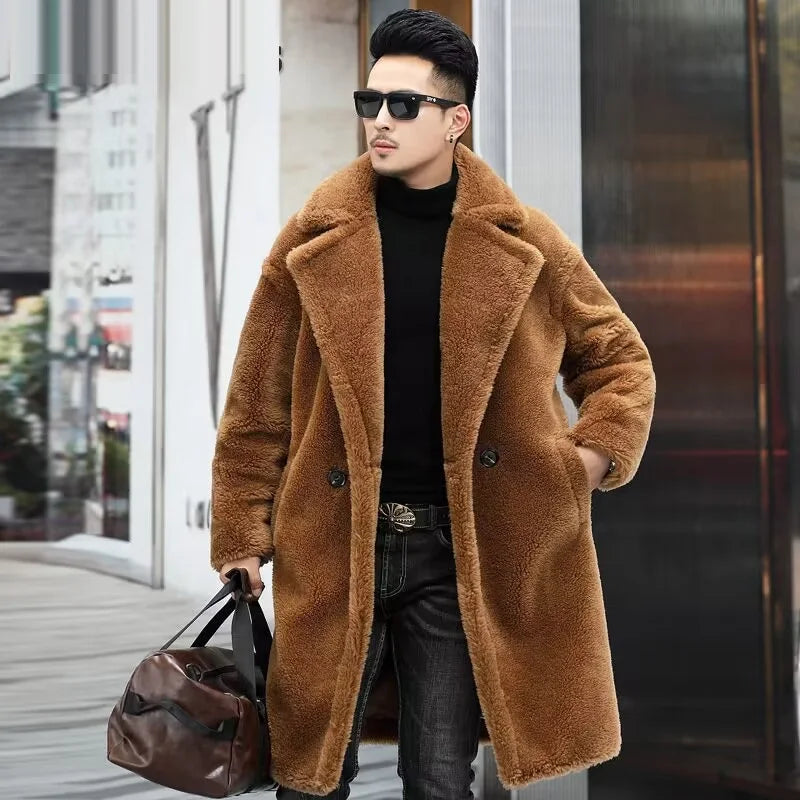 Fur Parkas Warm Men's Long Jacket New 2023 Winter Jacket Men Snow Wear Winter Coat Men's Clothing Thicken Warm Fleece Jackets