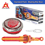 Infinity Nado 6 Standard Pack-Fury Wave Dragon Glowing Metal Spinning Top Gyro with Monster Icon Sword Launcher Anime Kid Toy